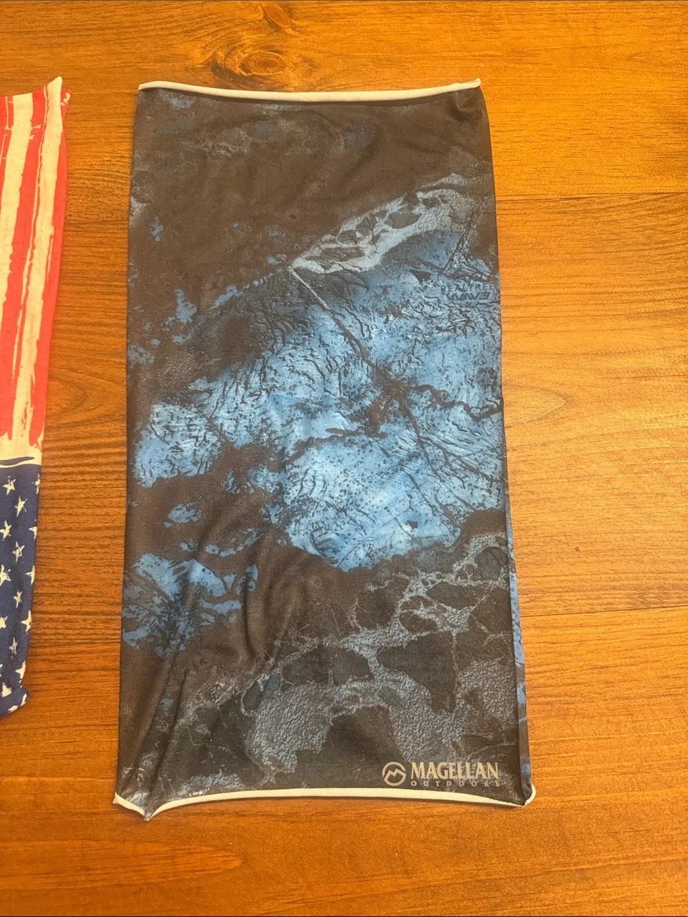 Magellan Outdoors Blue and Black Marble Neck Gaiter